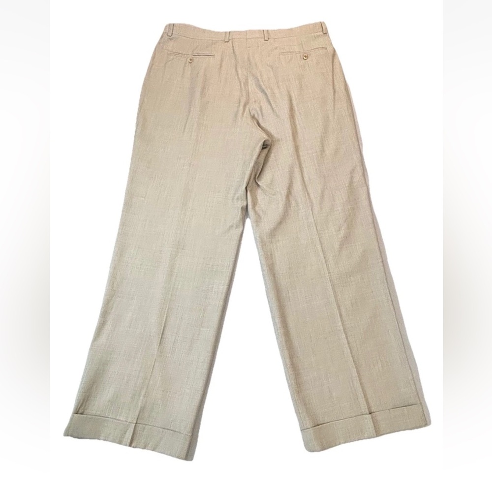 Zanella Alter Loro Piana Dress‎ Pants Slacks Men’s 37x27 Tan Beige - Picture 3 of 12